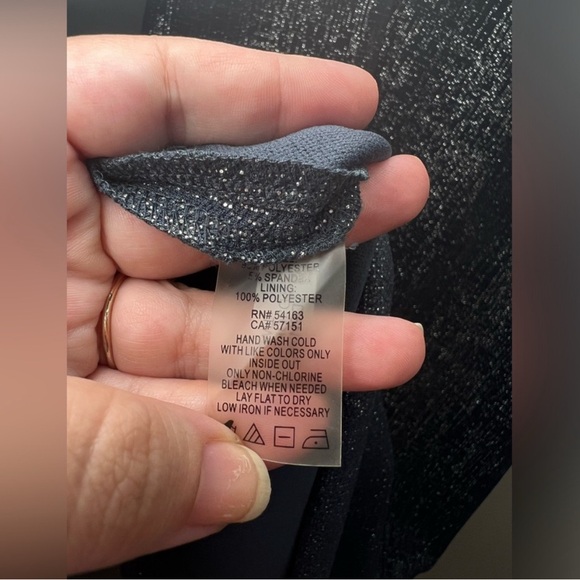 Tommy Hilfiger- Navy and Silver Metallic Dress - Size 4 - Picture 7 of 7